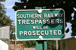Signs - Filming at the Bluebell Railway